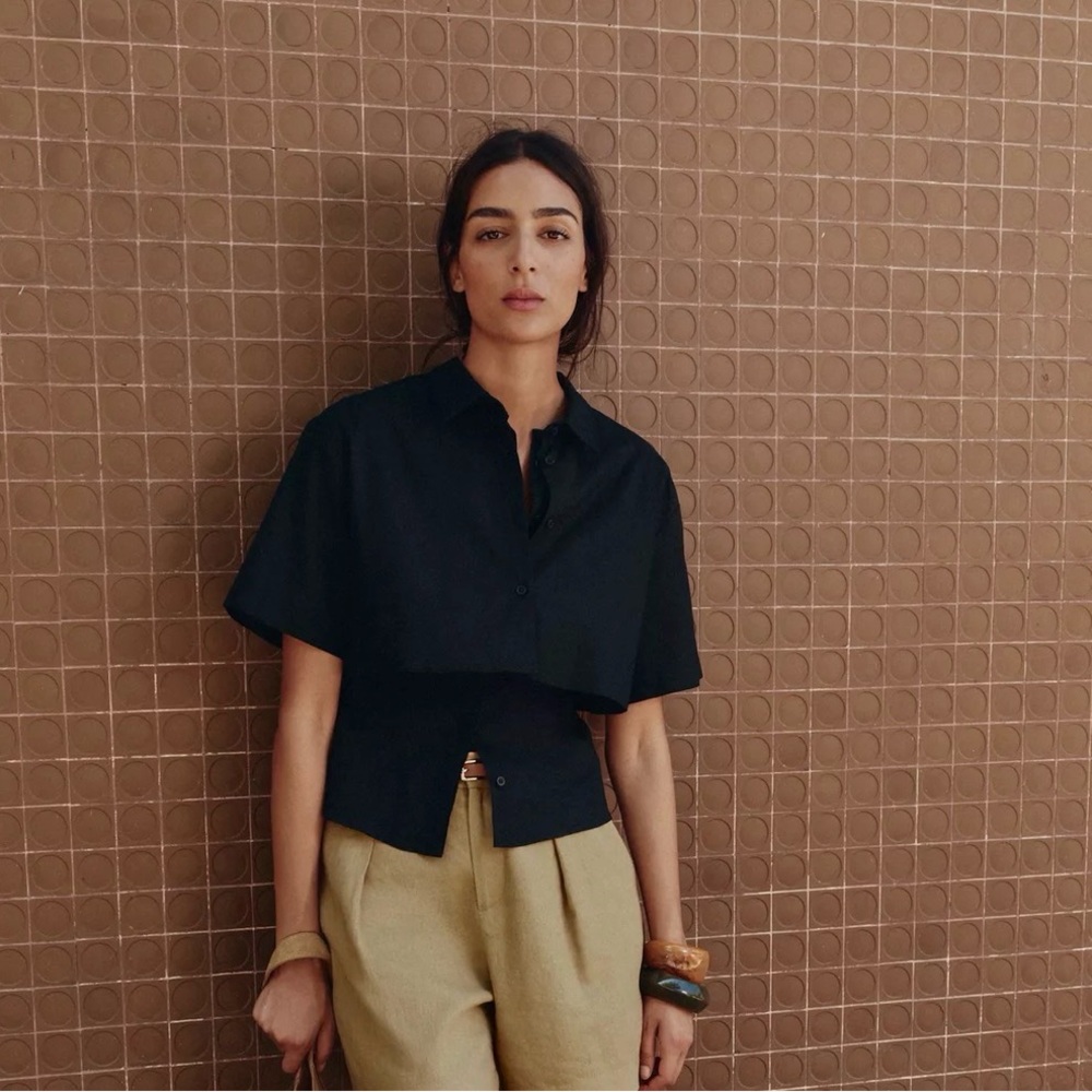 Zara Black Button Down Shirt